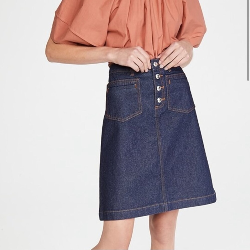 APC denim a-line skirt size 34 (size 2, XS) brand new